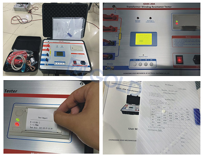 GDZC-20A Transformer Winding Attance Tester เตรียมการจัดส่ง