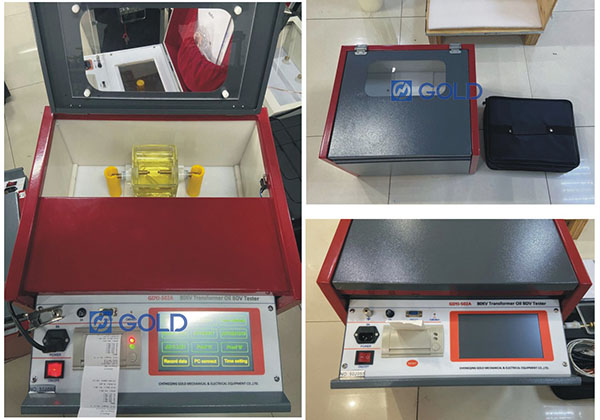 GDYJ-502A 80kV Transformer Oil Tester BDV Tester พร้อมสำหรับการจัดส่ง