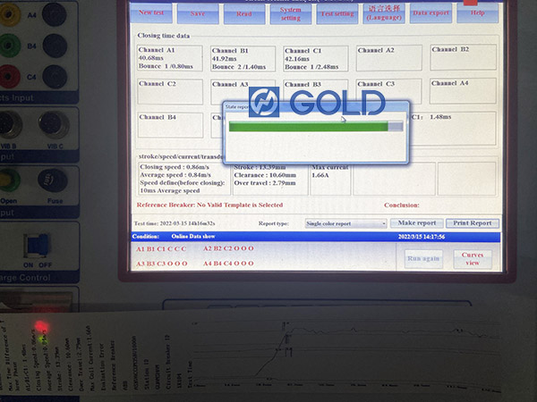 GDGK-307 CBA Circuit Breaker Analyzer Testing อุปกรณ์ทดสอบสำหรับการทดสอบสวิตช์ GIS